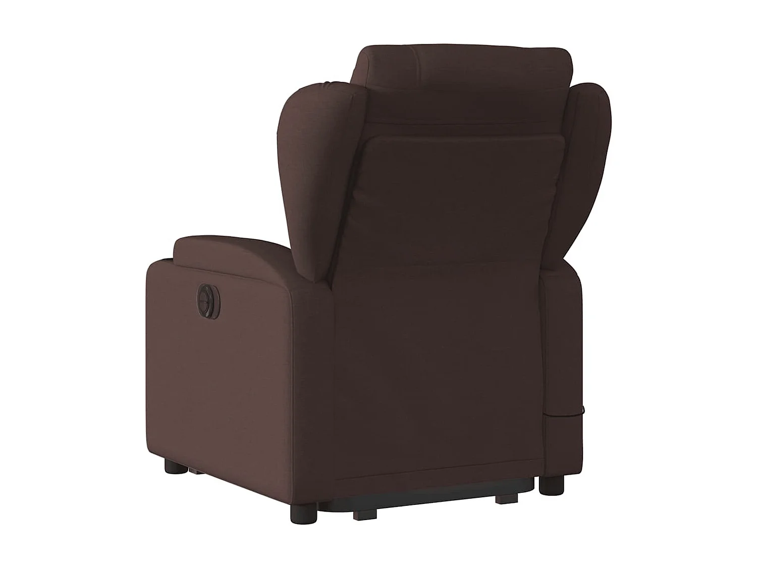 Fauteuil inclinable massant électrique Marron foncé Tissu