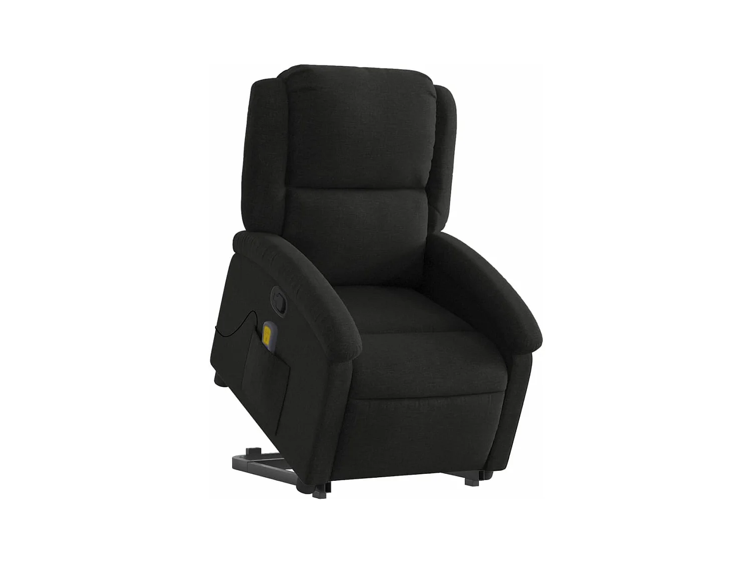 Fauteuil massant inclinable Noir Tissu