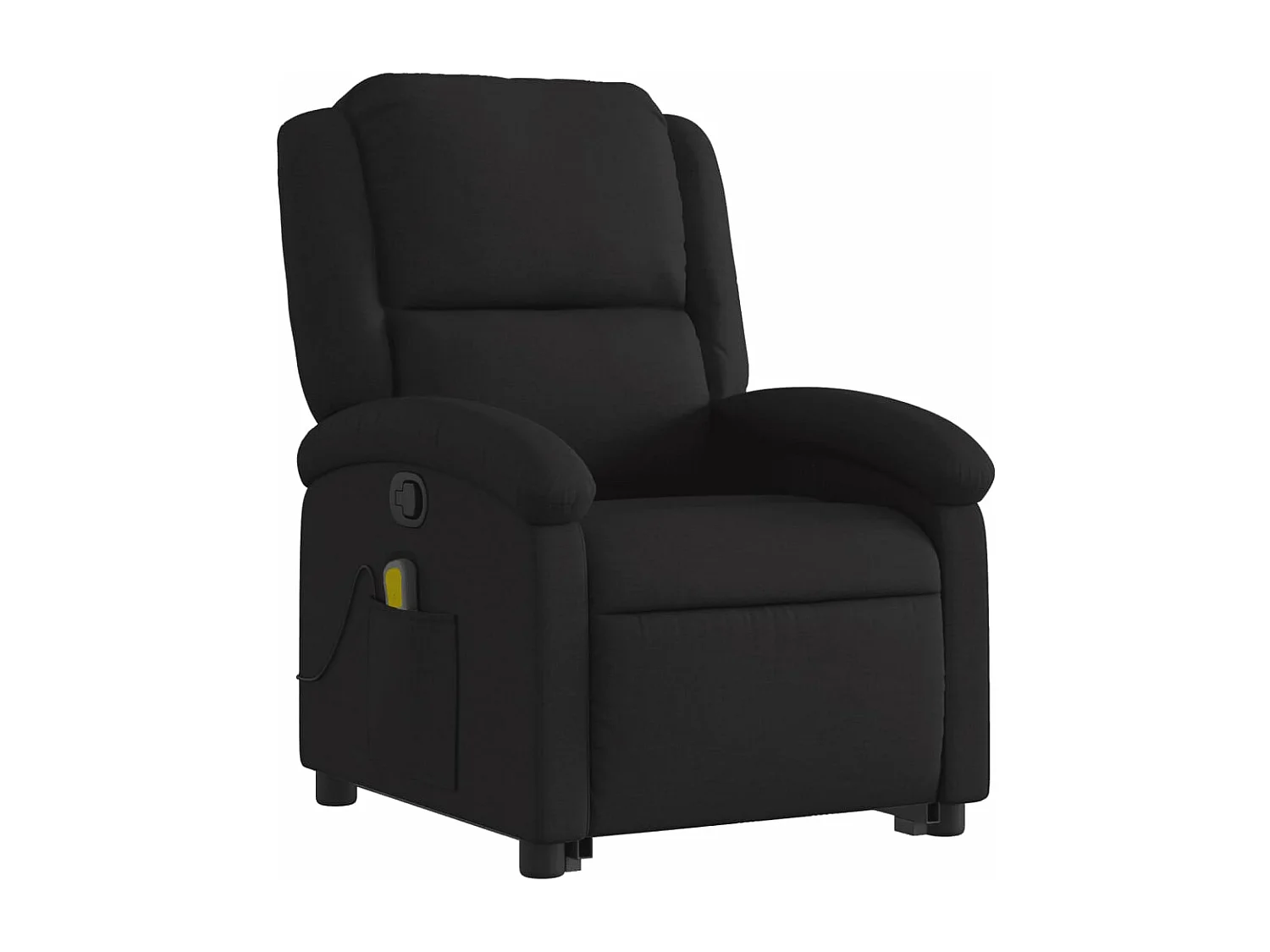 Fauteuil massant inclinable Noir Tissu