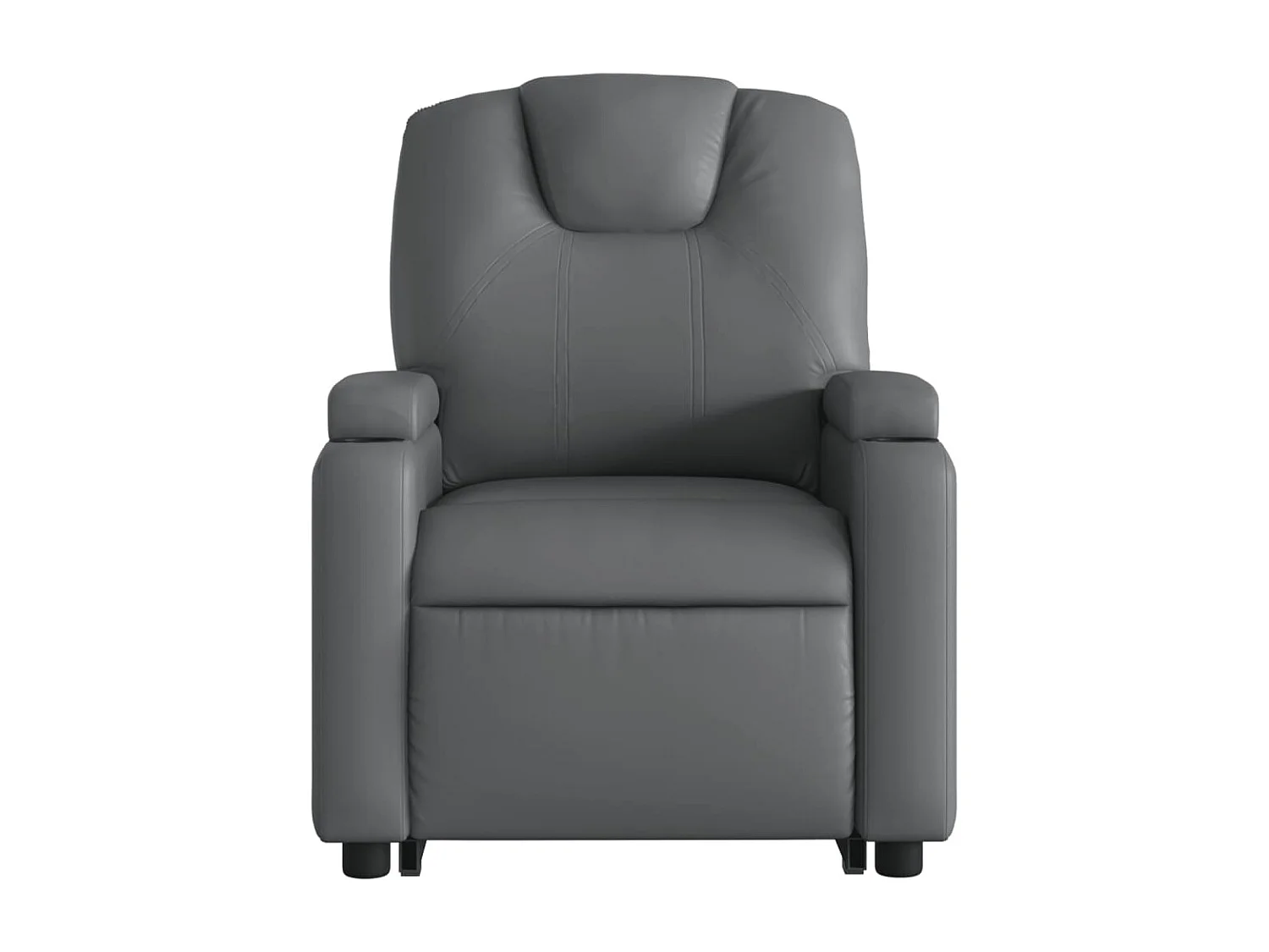 Fauteuil inclinable massant électrique gris similicuir
