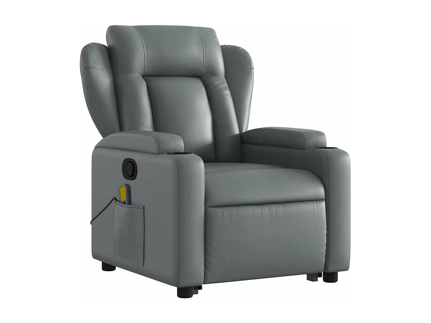 Fauteuil inclinable massant Gris Similicuir