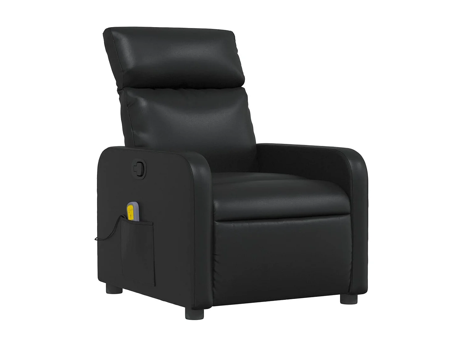 Fauteuil massant inclinable Noir Similicuir