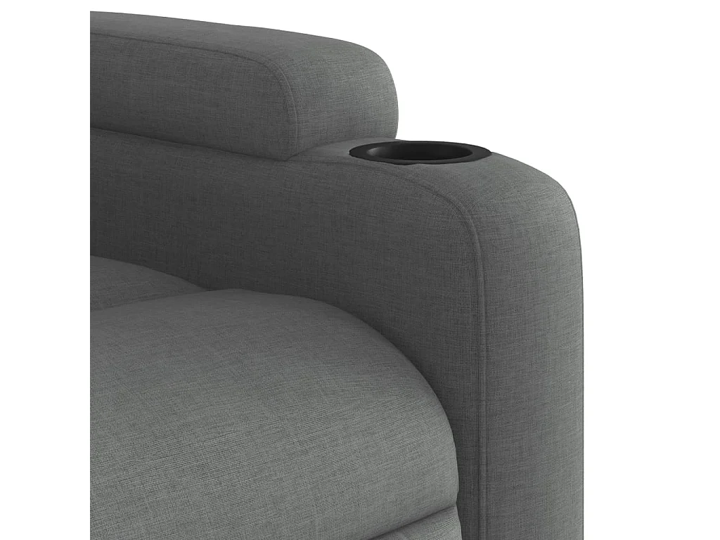 Fauteuil massant inclinable Gris foncé Tissu