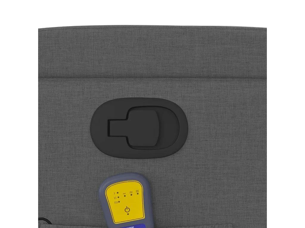 Fauteuil massant inclinable Gris foncé Tissu