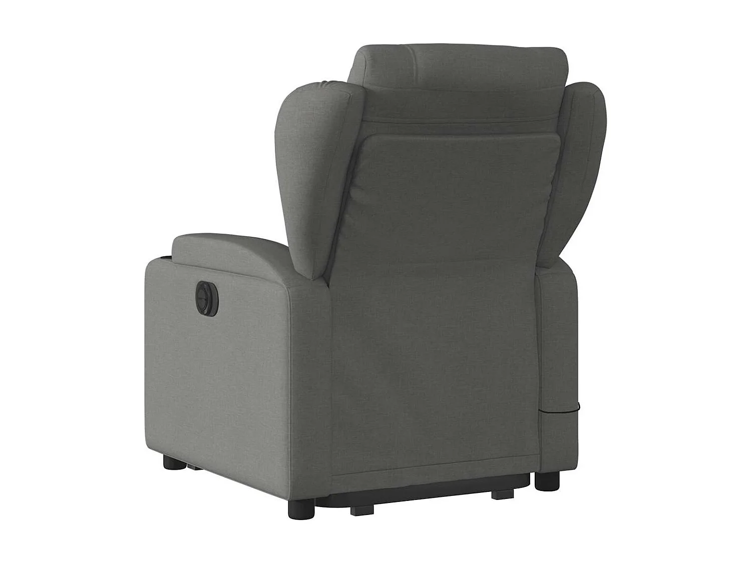 Silla de masaje reclinable de pie de tela gris oscuro