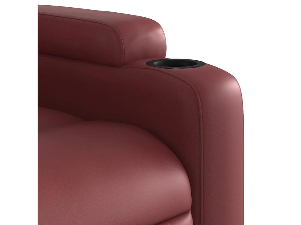 Fauteuil massant inclinable Rouge bordeaux Similicuir
