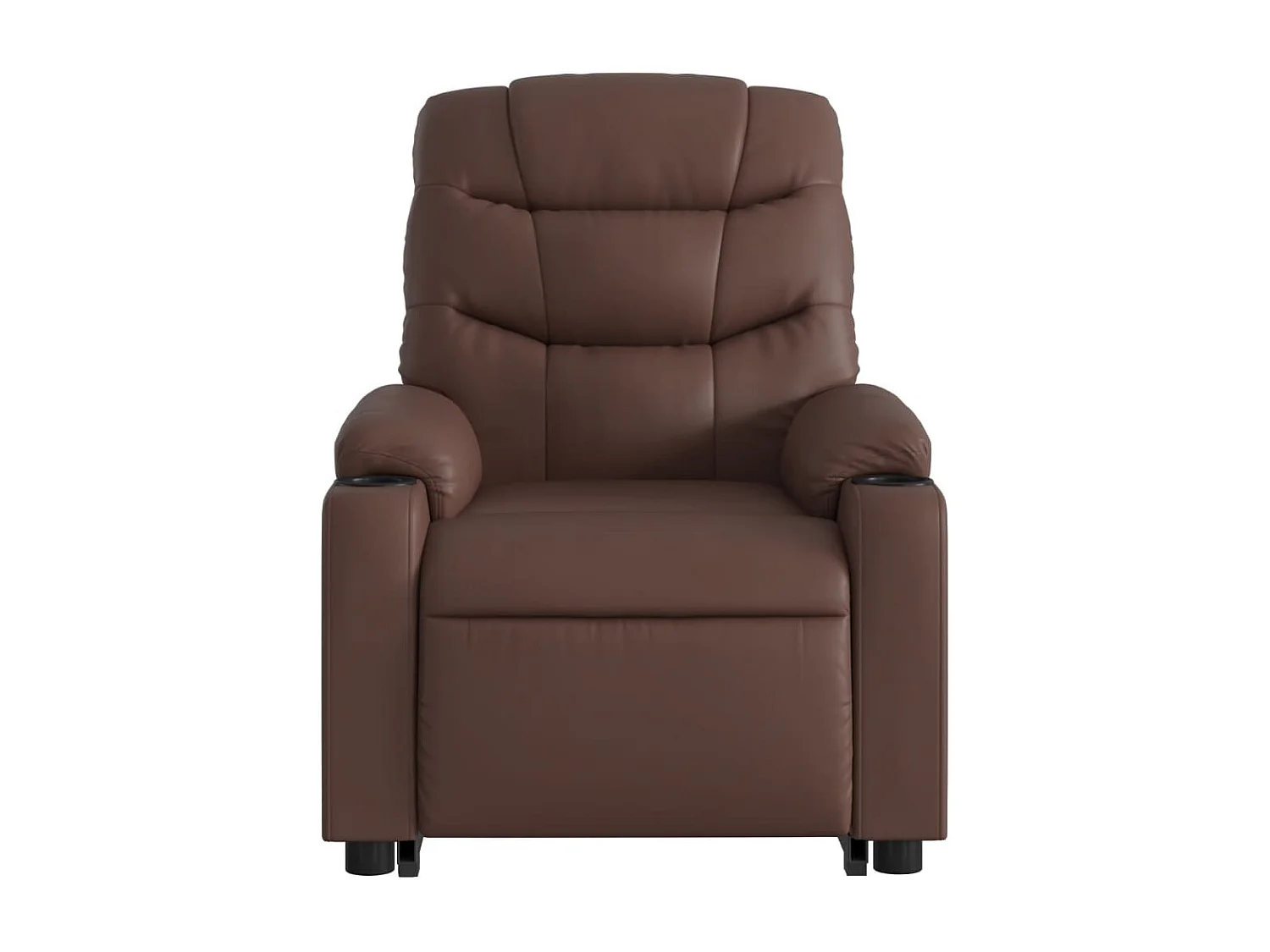 Fauteuil inclinable massant Marron Similicuir