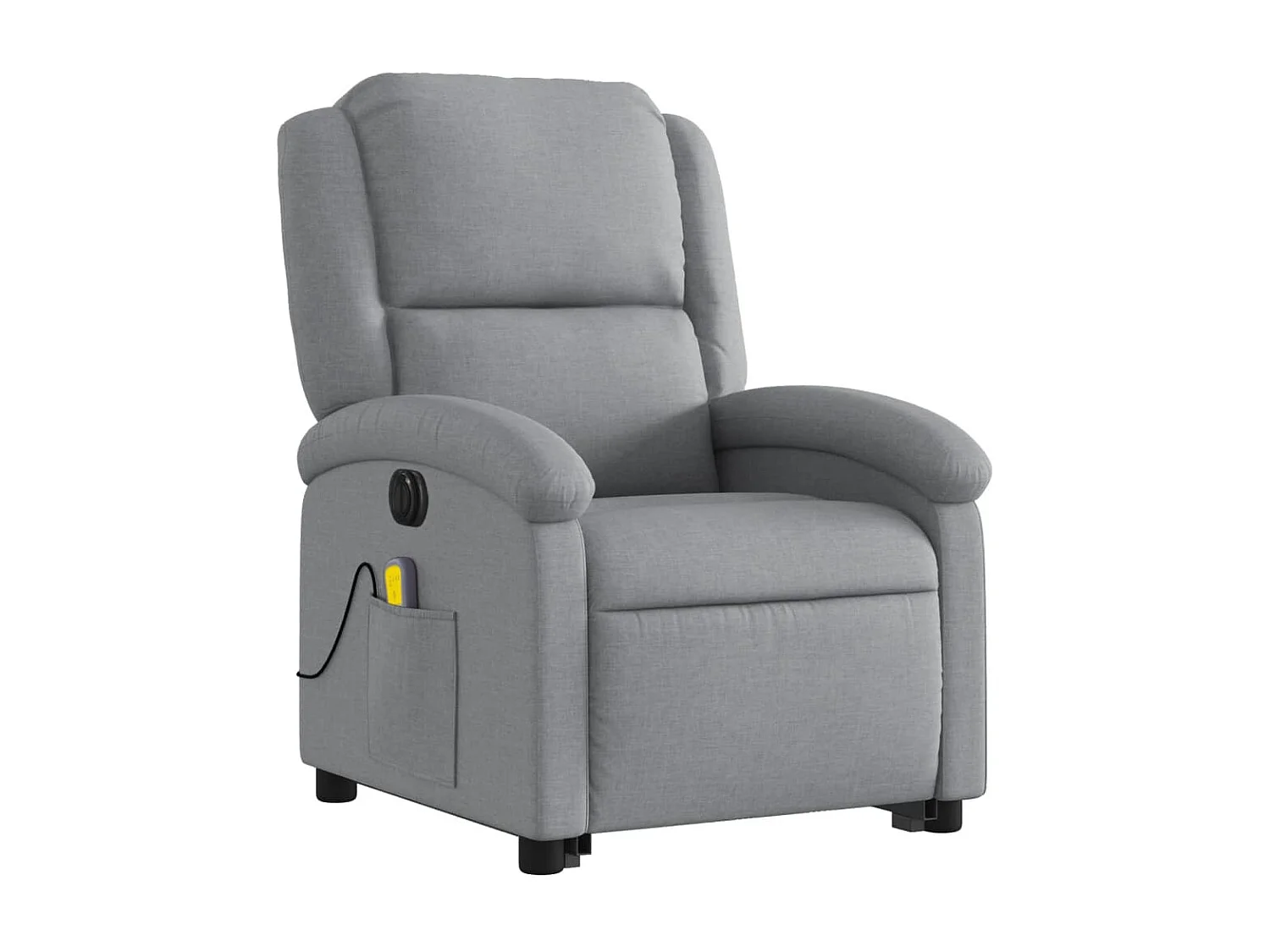 Fauteuil inclinable massant électrique Gris clair Tissu