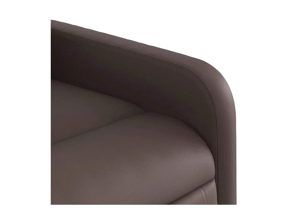 Fauteuil inclinable massant Marron Similicuir