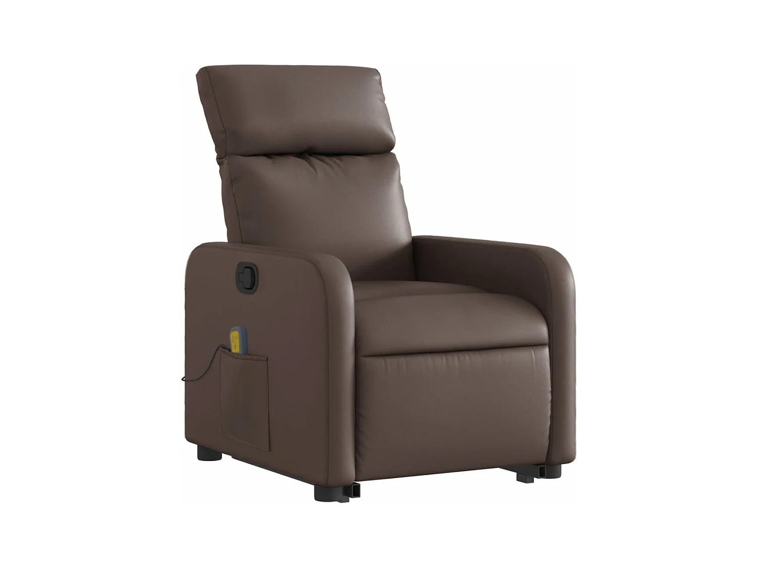 Fauteuil inclinable massant Marron Similicuir