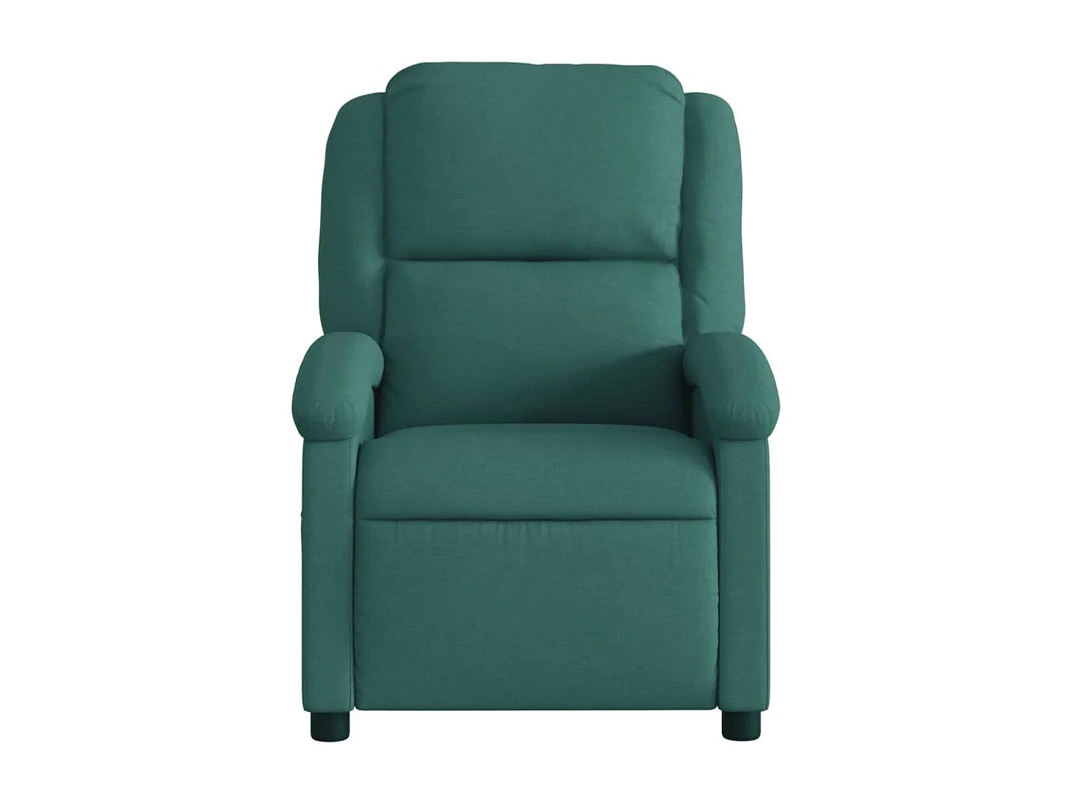 Fauteuil massant inclinable électrique Vert foncé Tissu