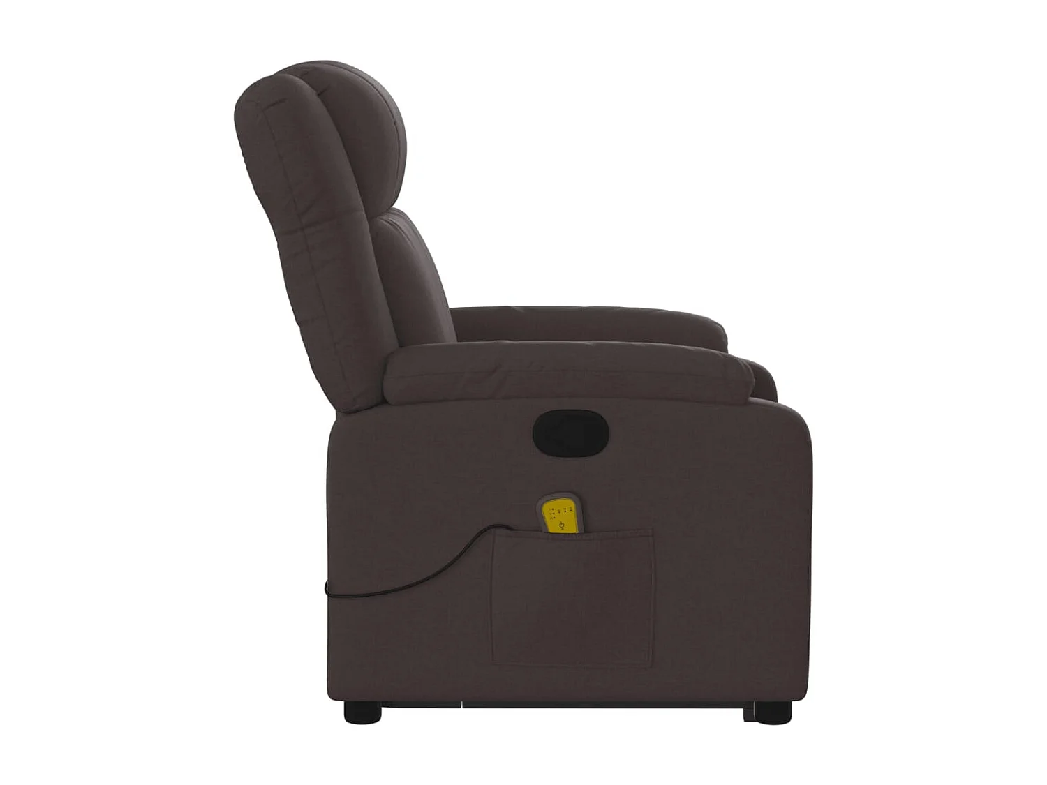 Fauteuil inclinable massant Marron foncé Tissu