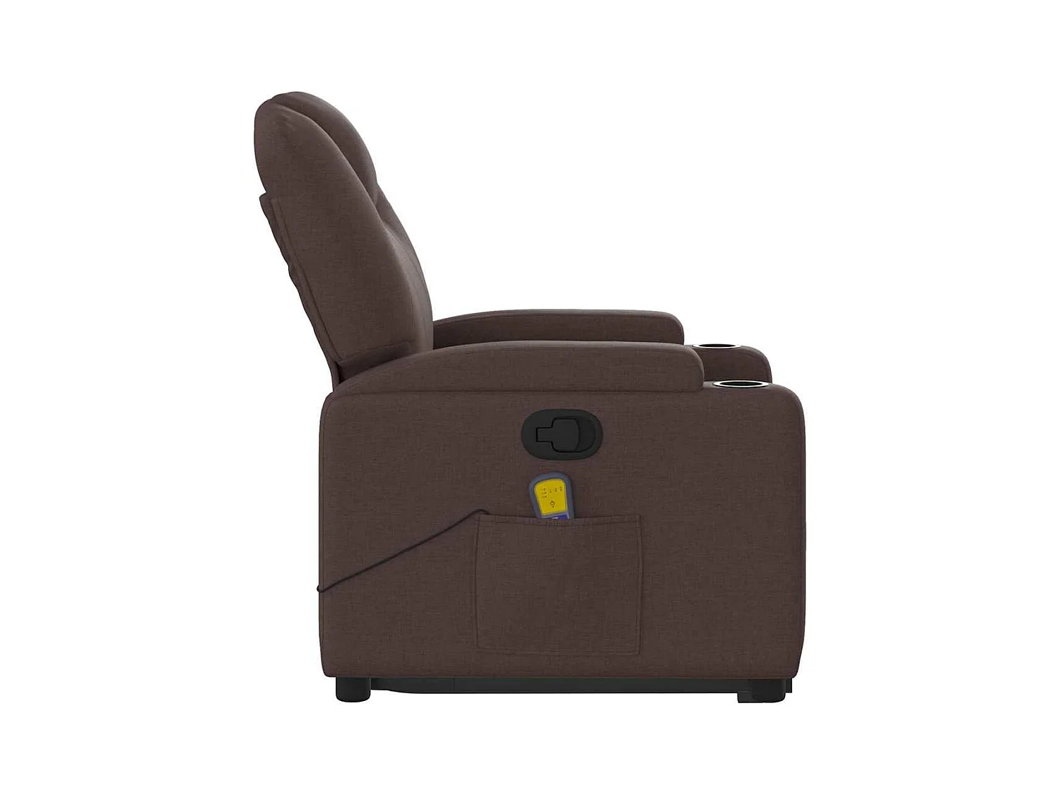 Fauteuil inclinable massant Marron foncé Tissu