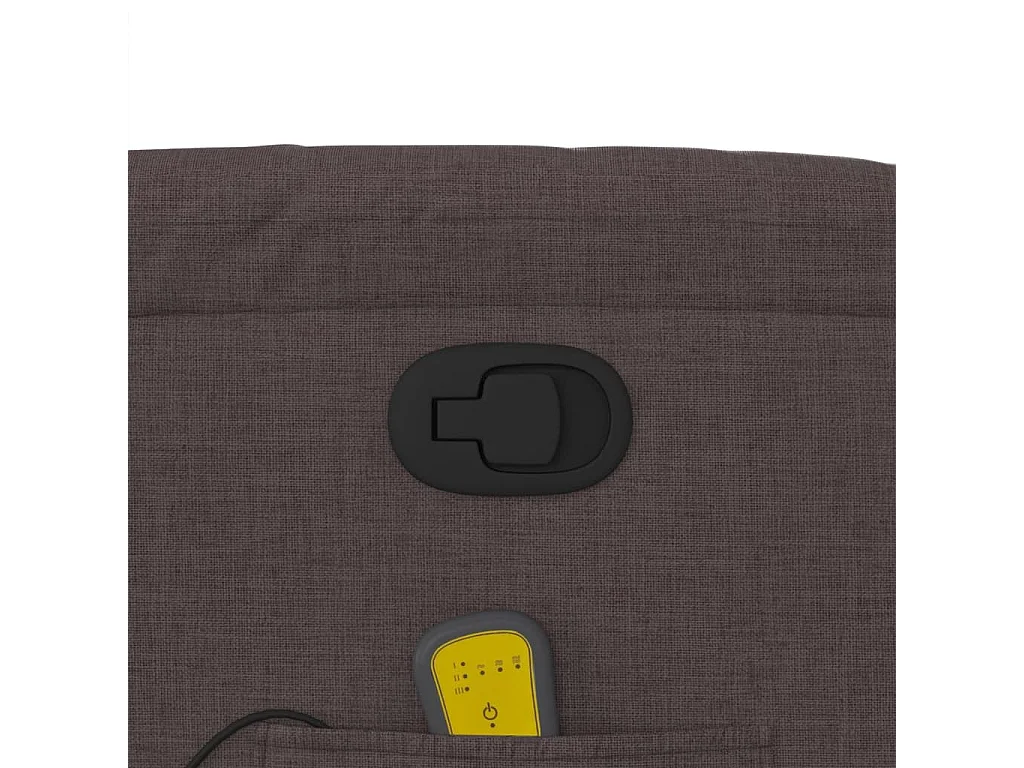 Fauteuil massant inclinable Marron foncé Tissu