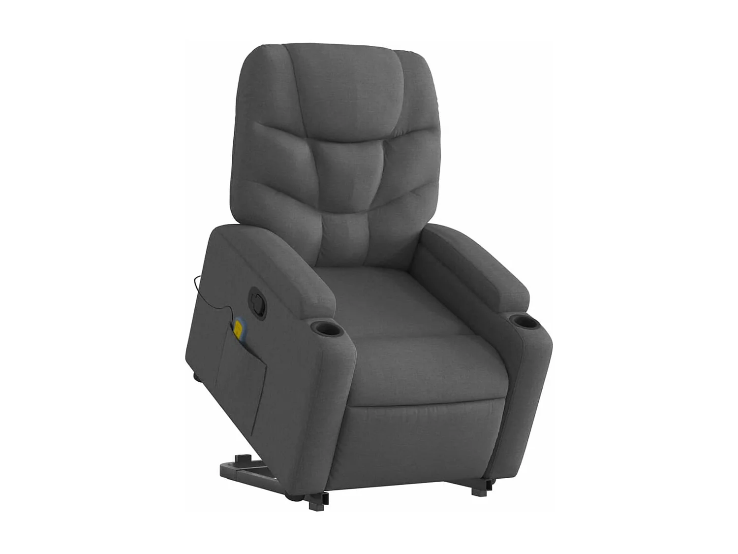 Fauteuil massant inclinable Gris foncé Tissu