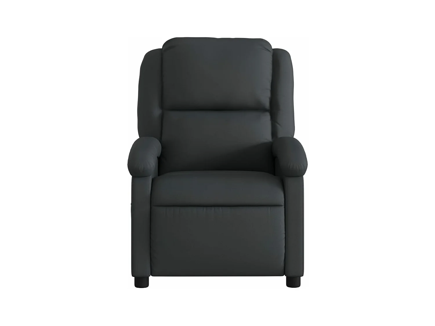 Fauteuil massant inclinable électrique noir cuir véritable