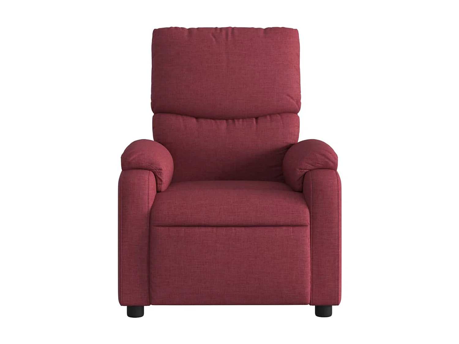 Fauteuil massant inclinable électrique Rouge bordeaux Tissu