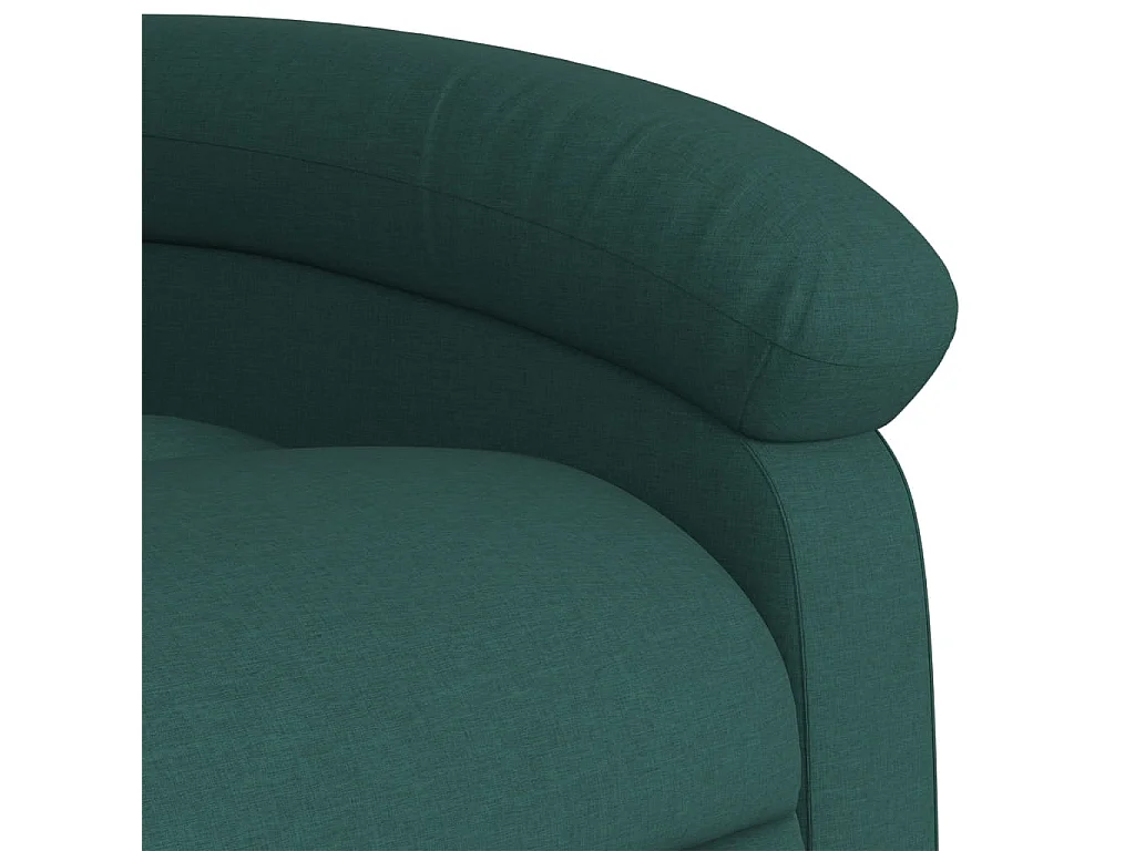 Fauteuil inclinable massant Vert foncé Tissu