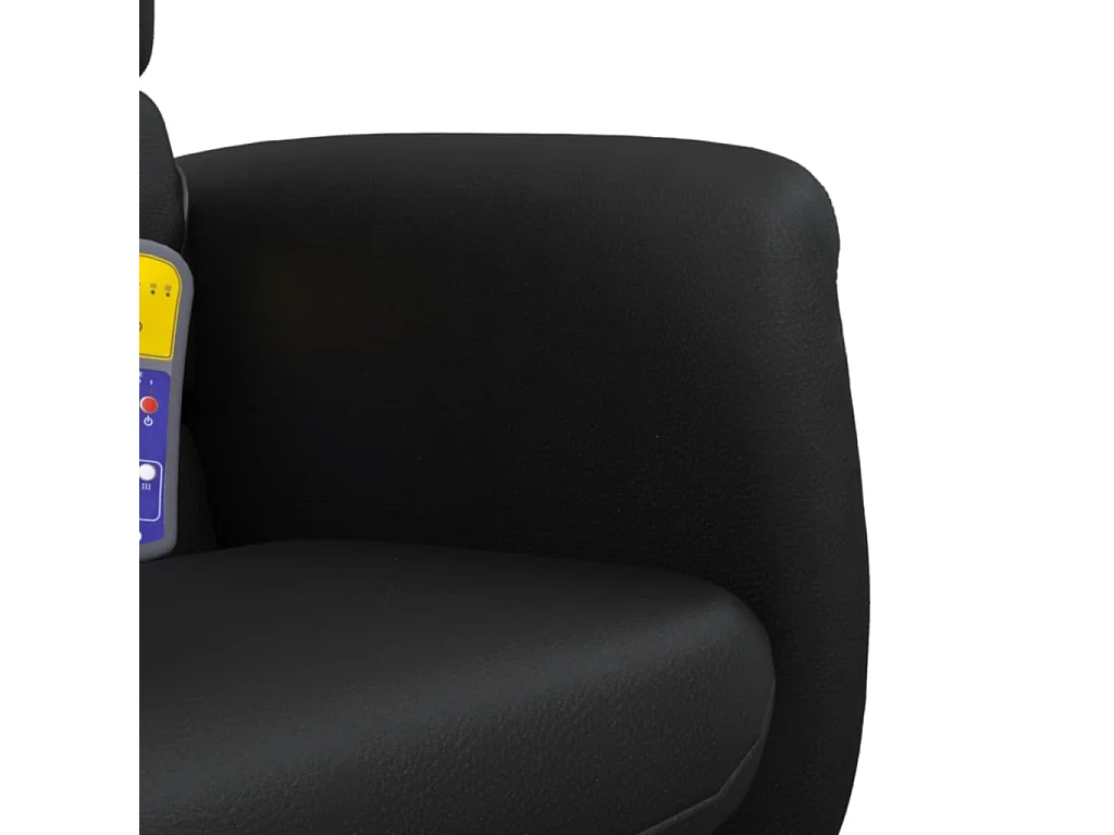 Fauteuil inclinable massant avec repose-pied noir similicuir