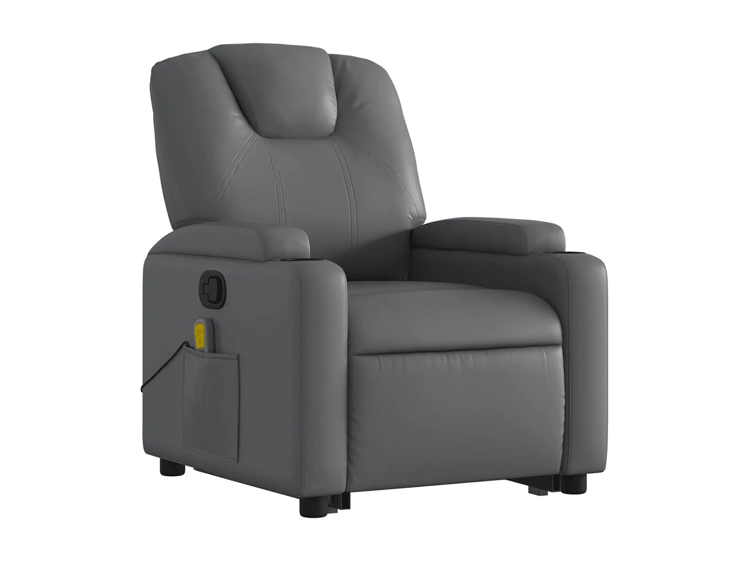 Fauteuil inclinable massant Gris Similicuir