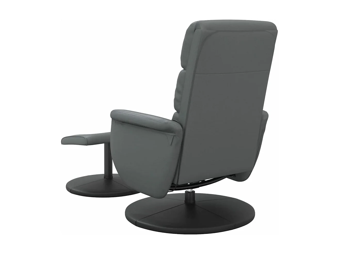 Fauteuil inclinable massant avec repose-pied gris similicuir