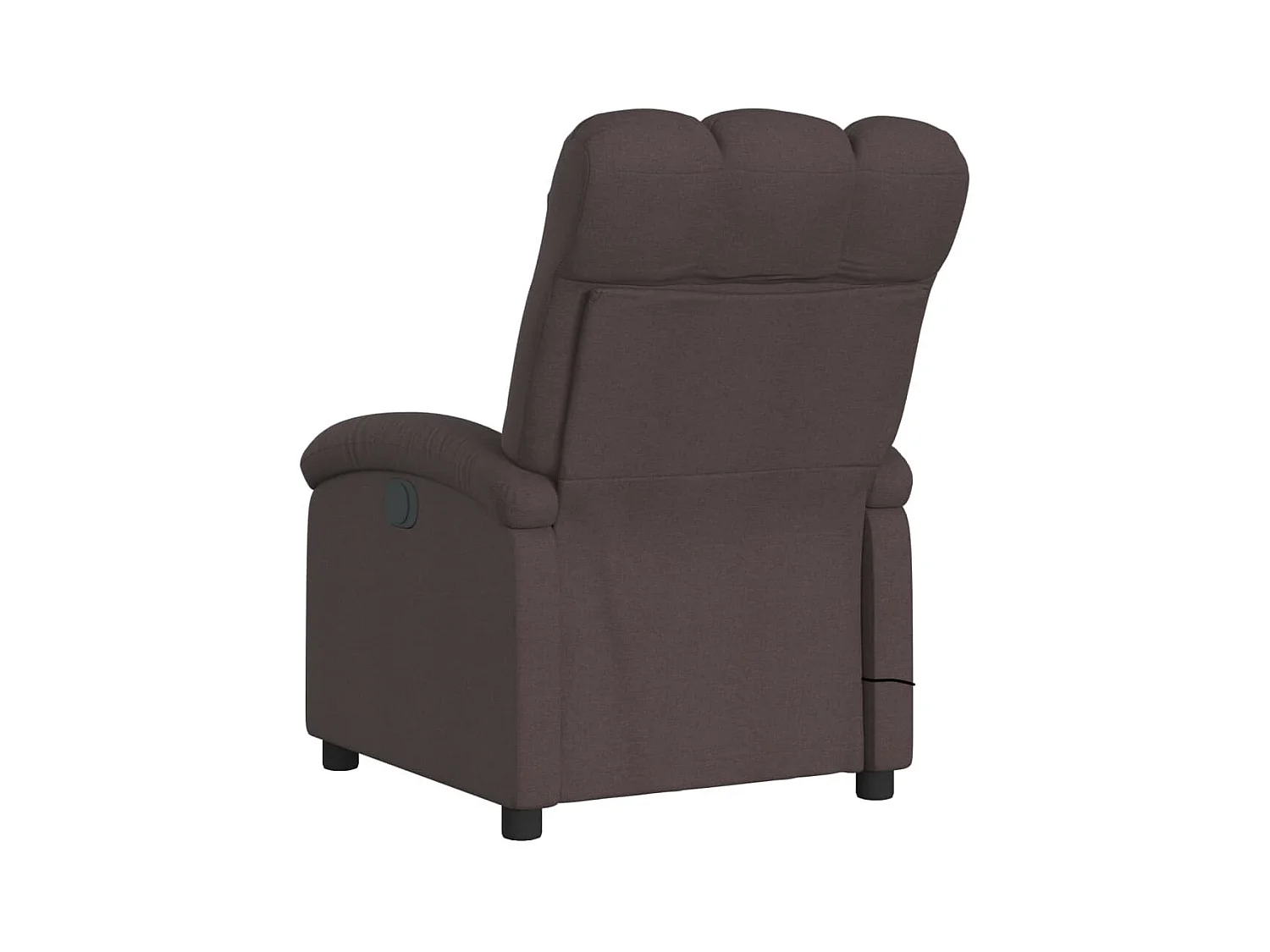 Fauteuil massant inclinable électrique Marron foncé Tissu
