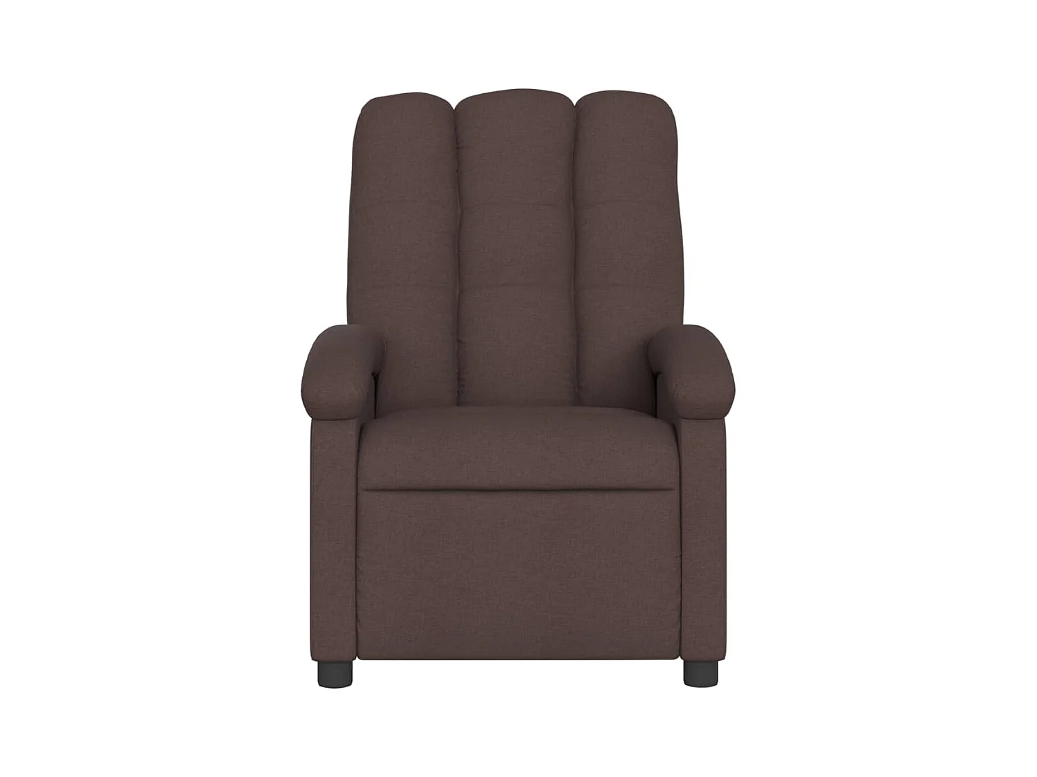 Fauteuil massant inclinable électrique Marron foncé Tissu