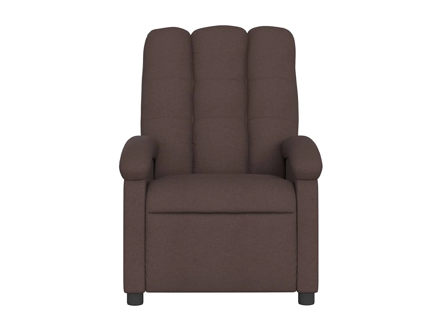 Fauteuil massant inclinable électrique Marron foncé Tissu