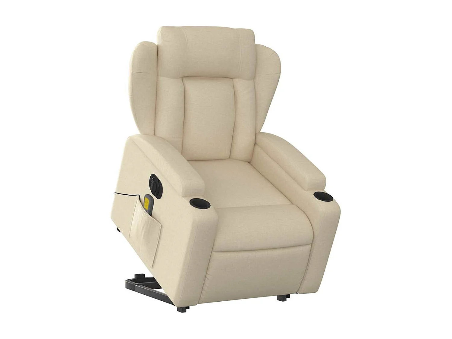 Fauteuil inclinable massant électrique Crème Tissu