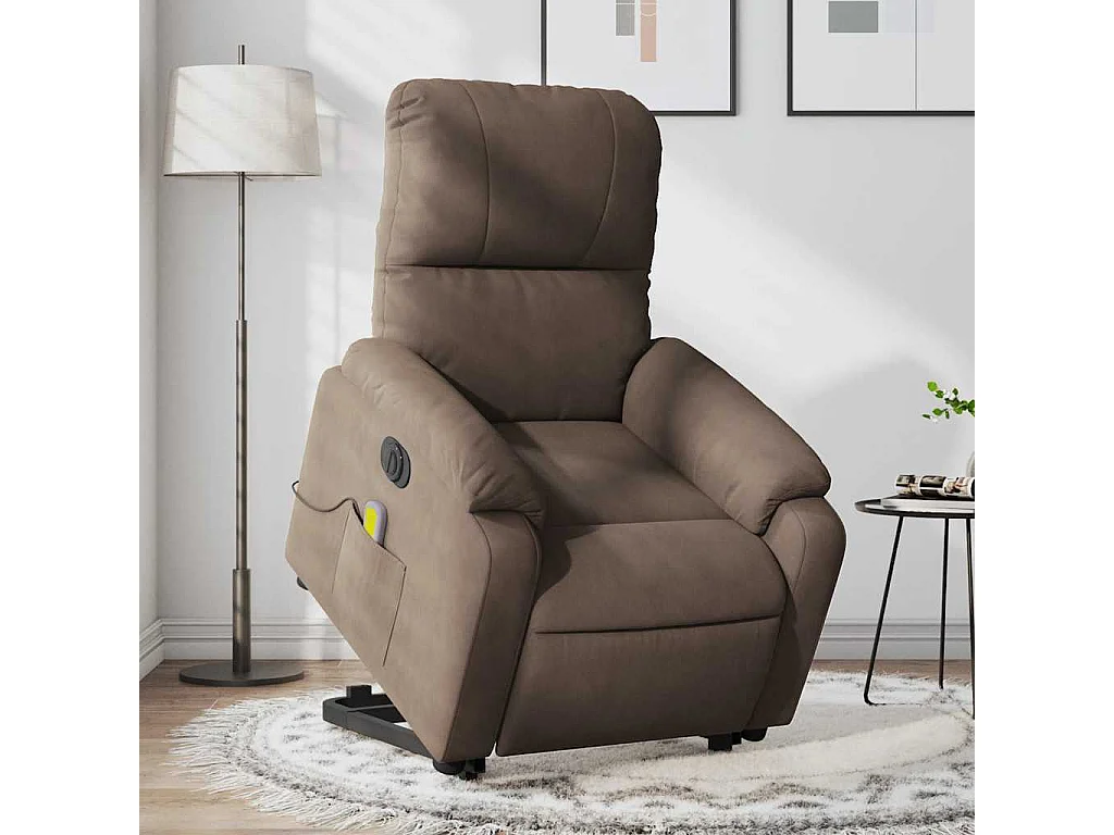 Fauteuil inclinable massant électrique marron