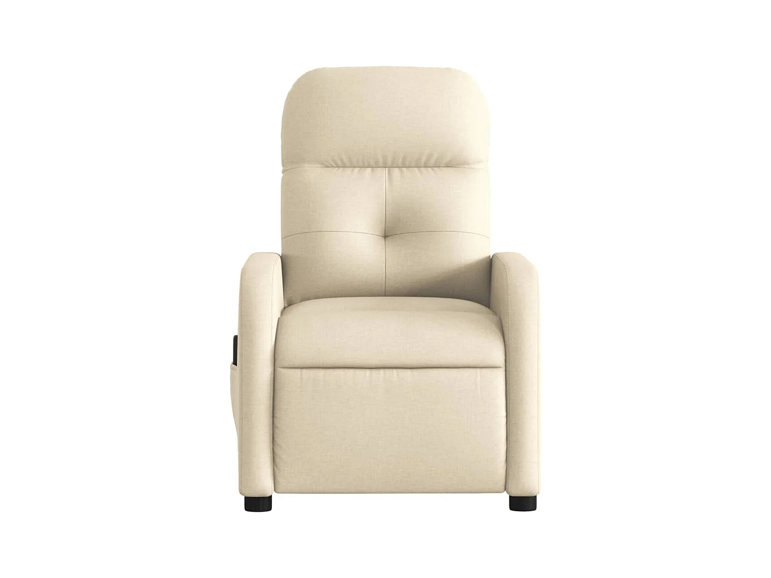 Poltrona de massagens reclinável elétrica tecido creme