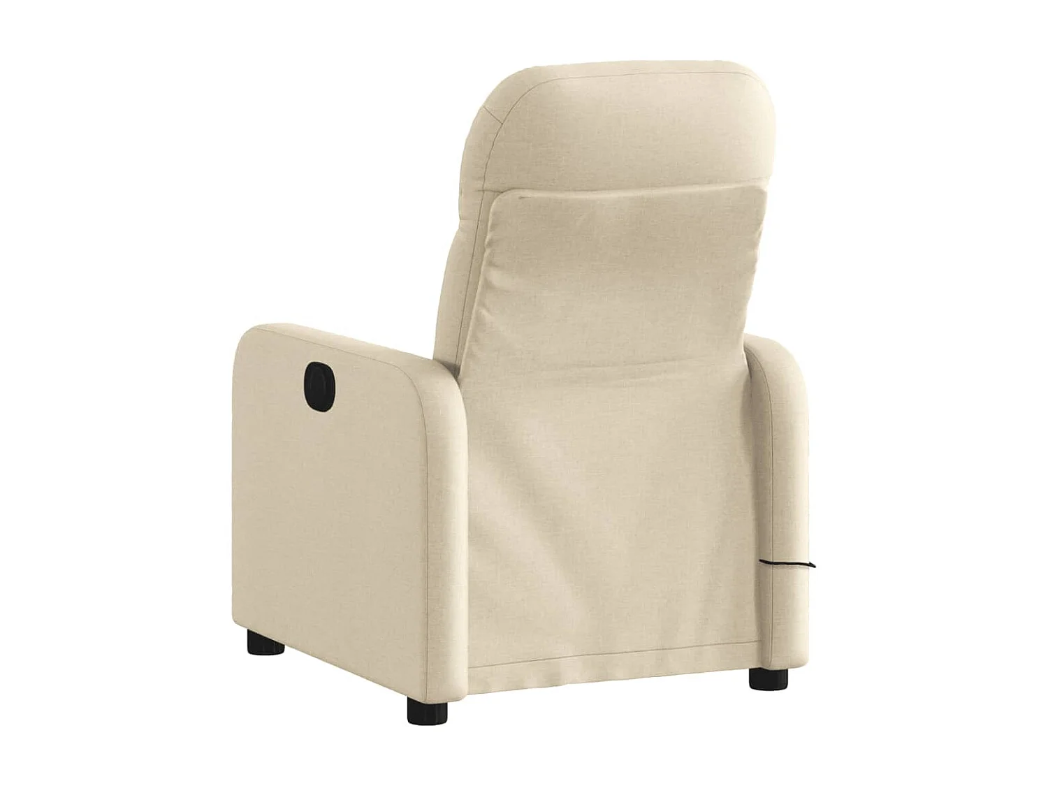 Fauteuil inclinable massant électrique crème tissu