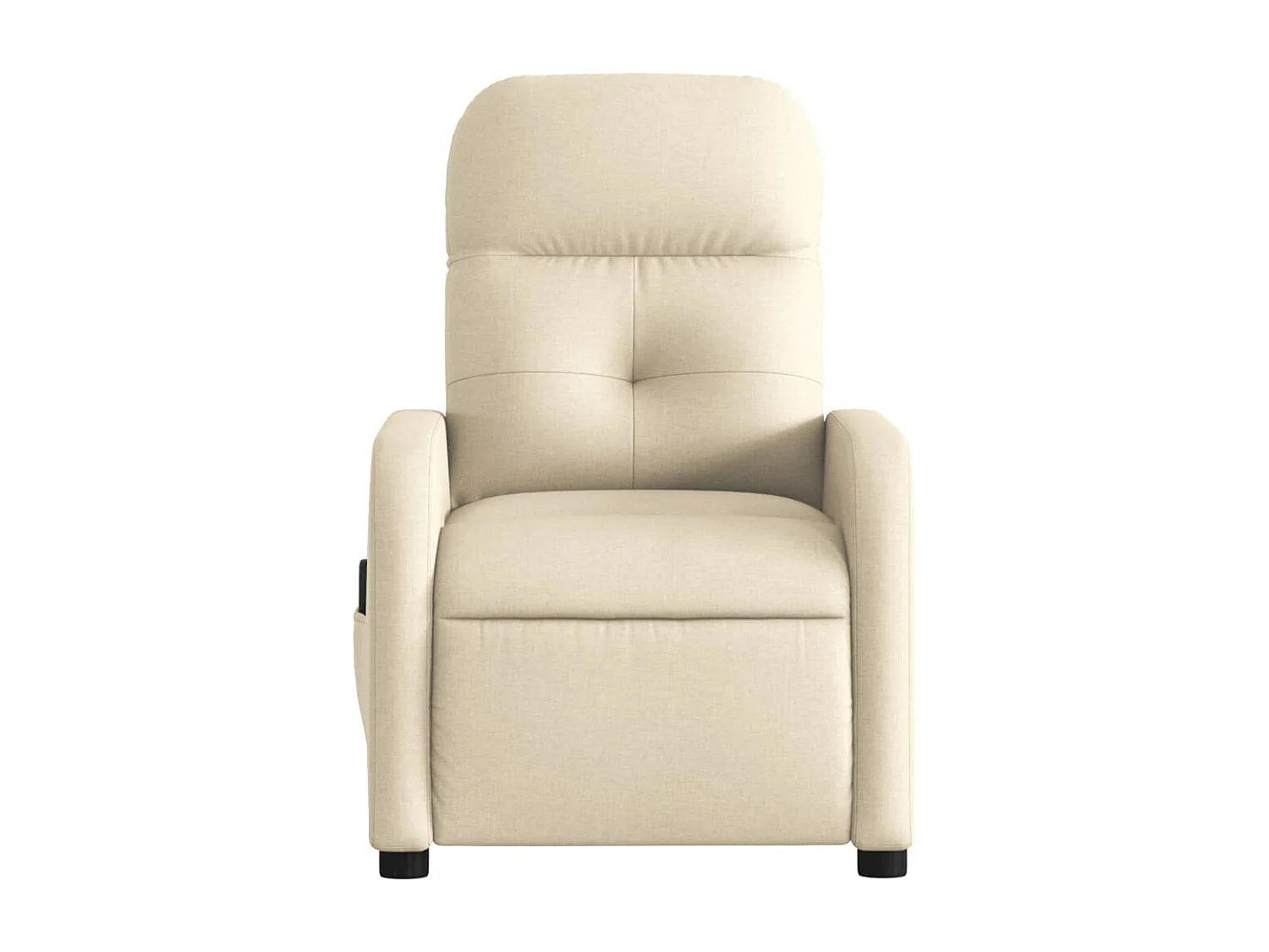 Fauteuil inclinable massant électrique crème tissu