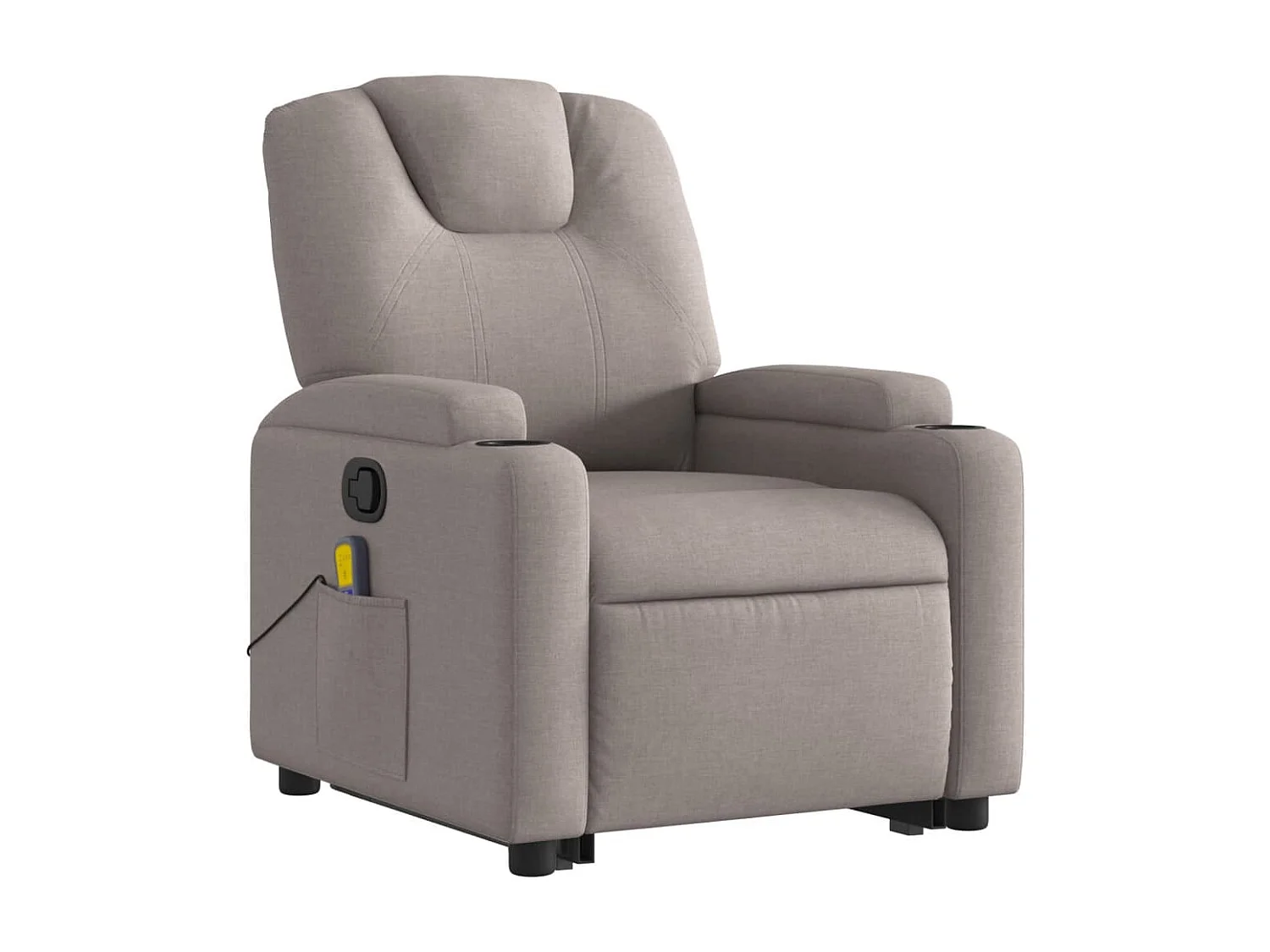 Fauteuil inclinable massant Taupe Tissu