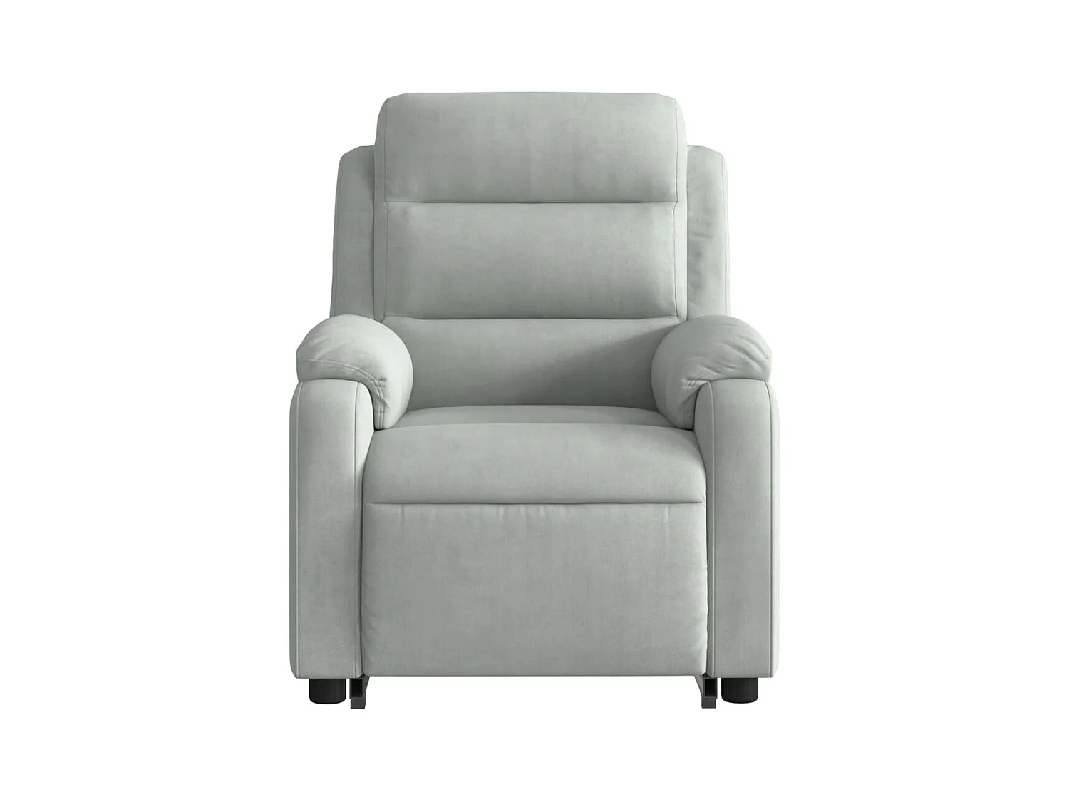 Fauteuil massant inclinable Gris clair Velours