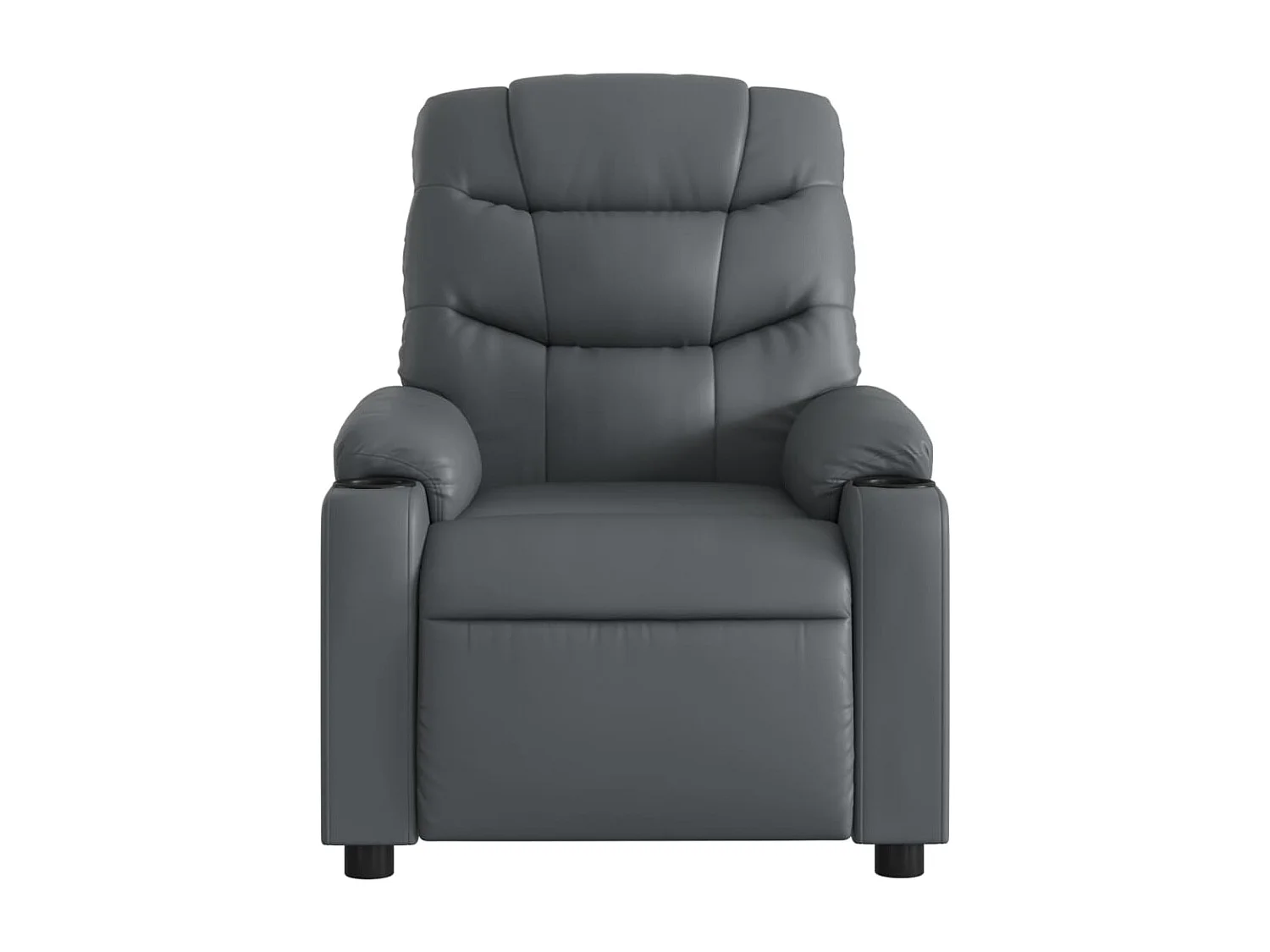 Fauteuil massant inclinable électrique gris similicuir