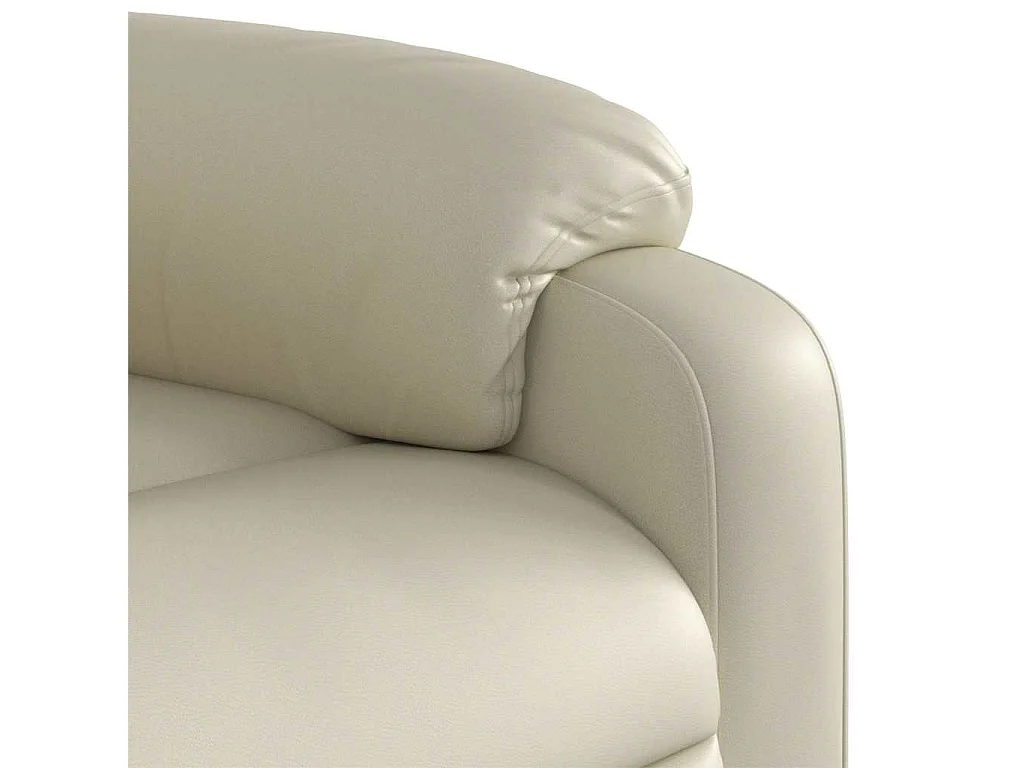 Fauteuil inclinable massant Crème Similicuir
