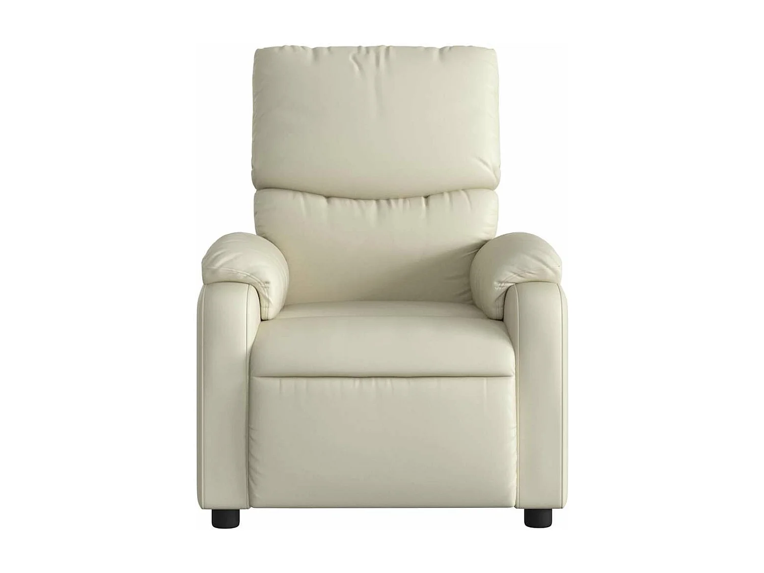 Fauteuil inclinable massant Crème Similicuir