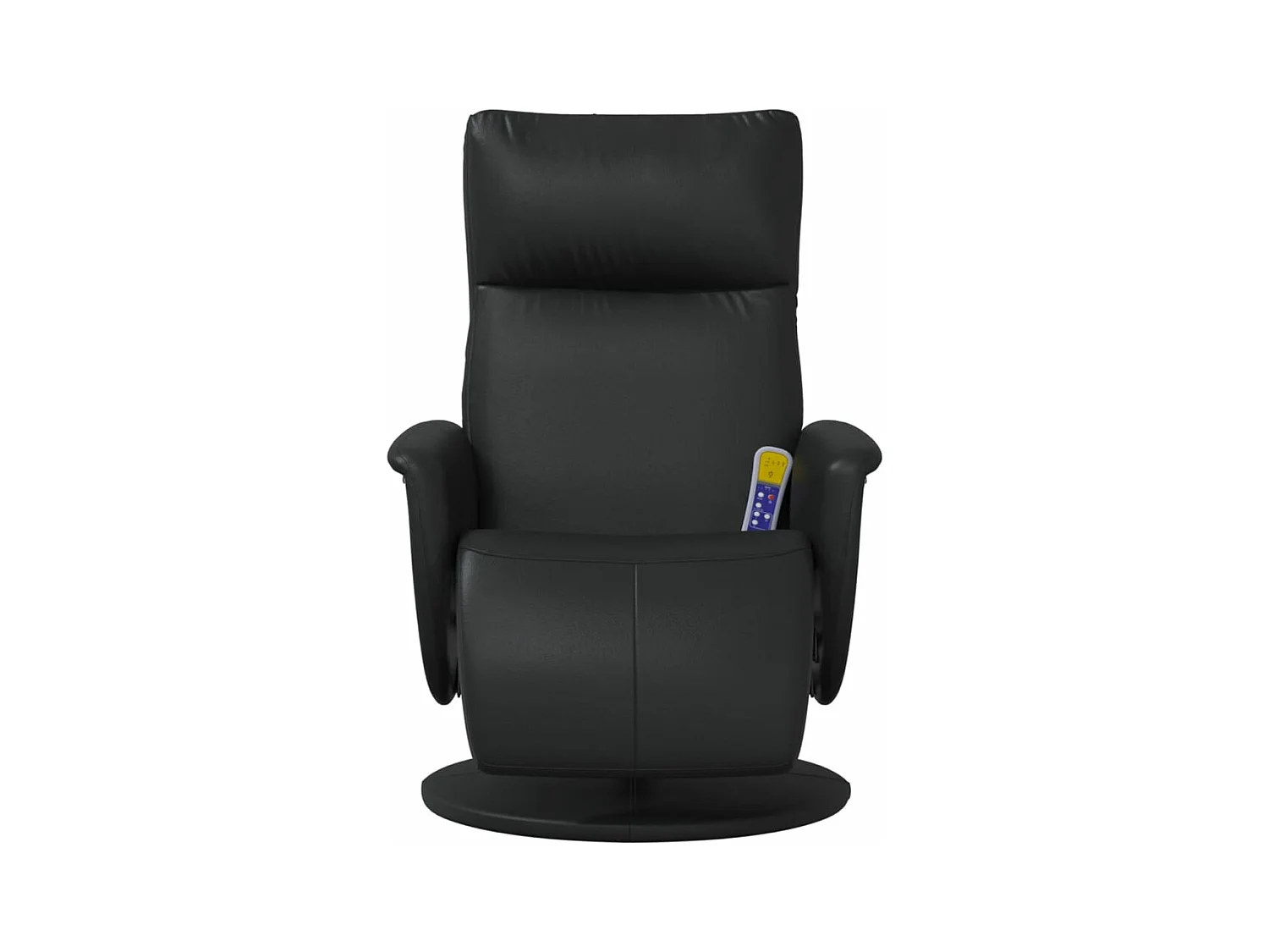 Fauteuil inclinable massant repose-pieds noir similicuir