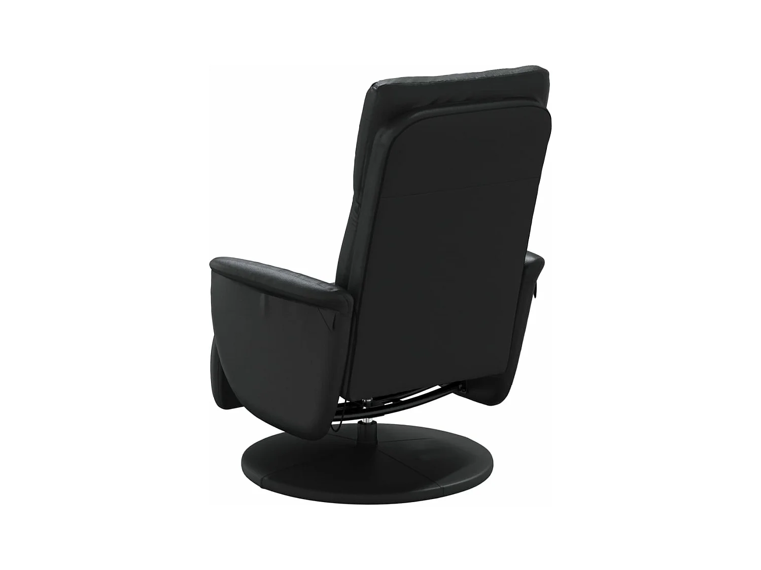 Fauteuil inclinable massant repose-pieds noir similicuir