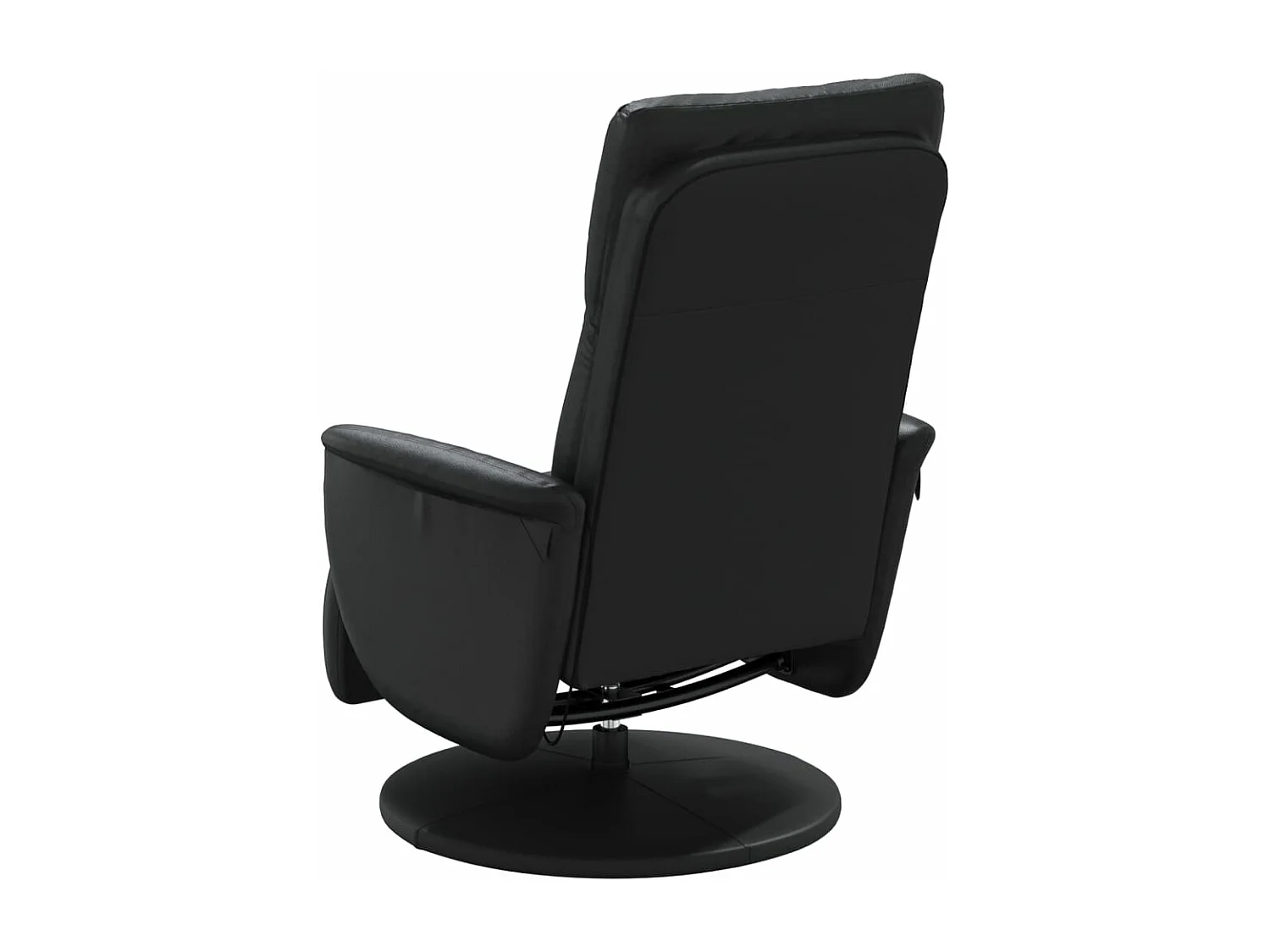 Fauteuil inclinable massant repose-pieds noir similicuir