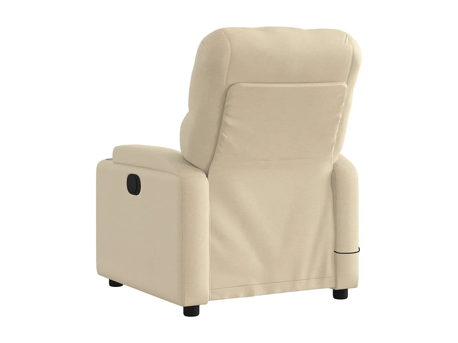 Fauteuil inclinable massant électrique crème tissu