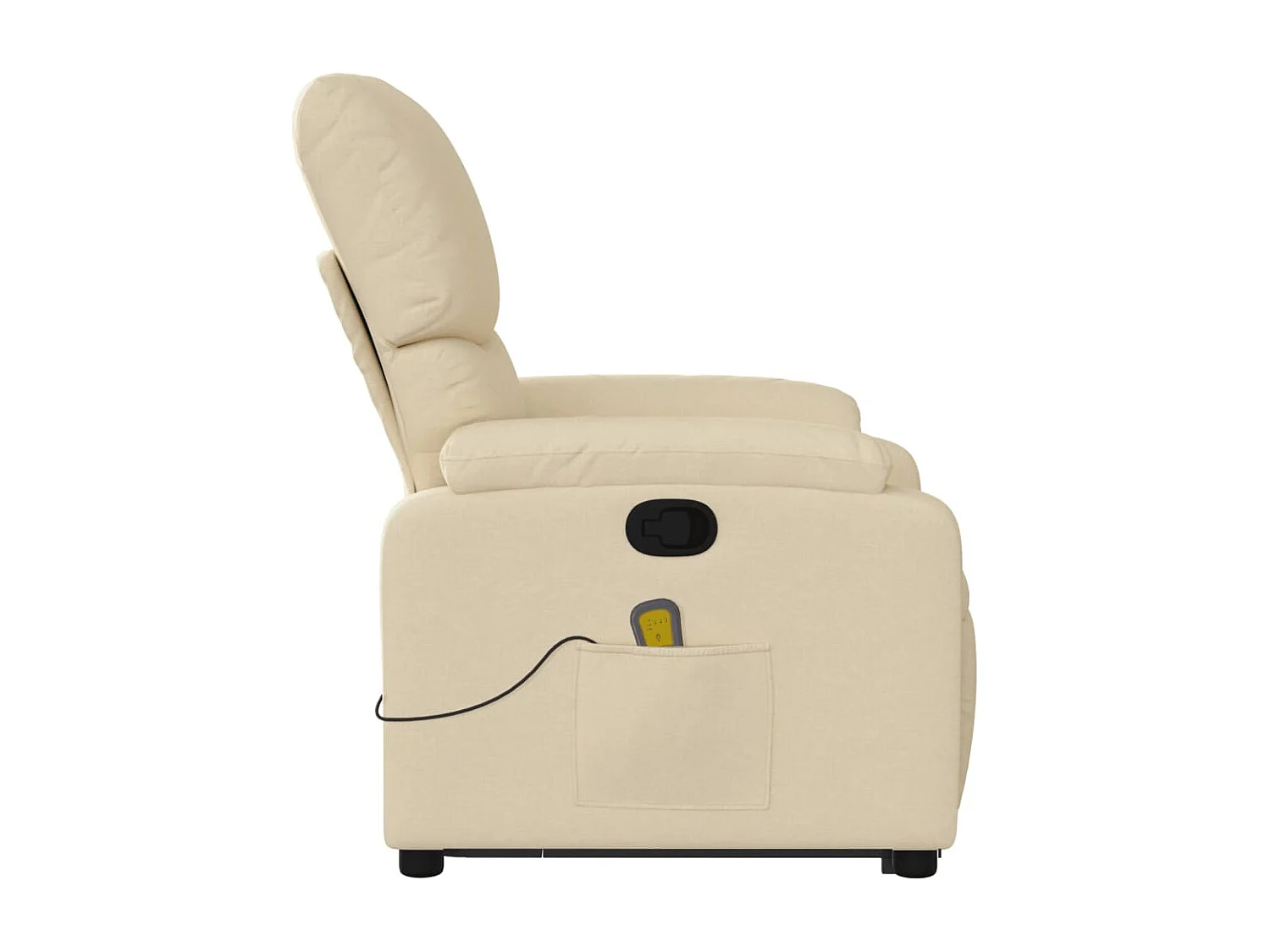 Fauteuil inclinable massant Crème Tissu