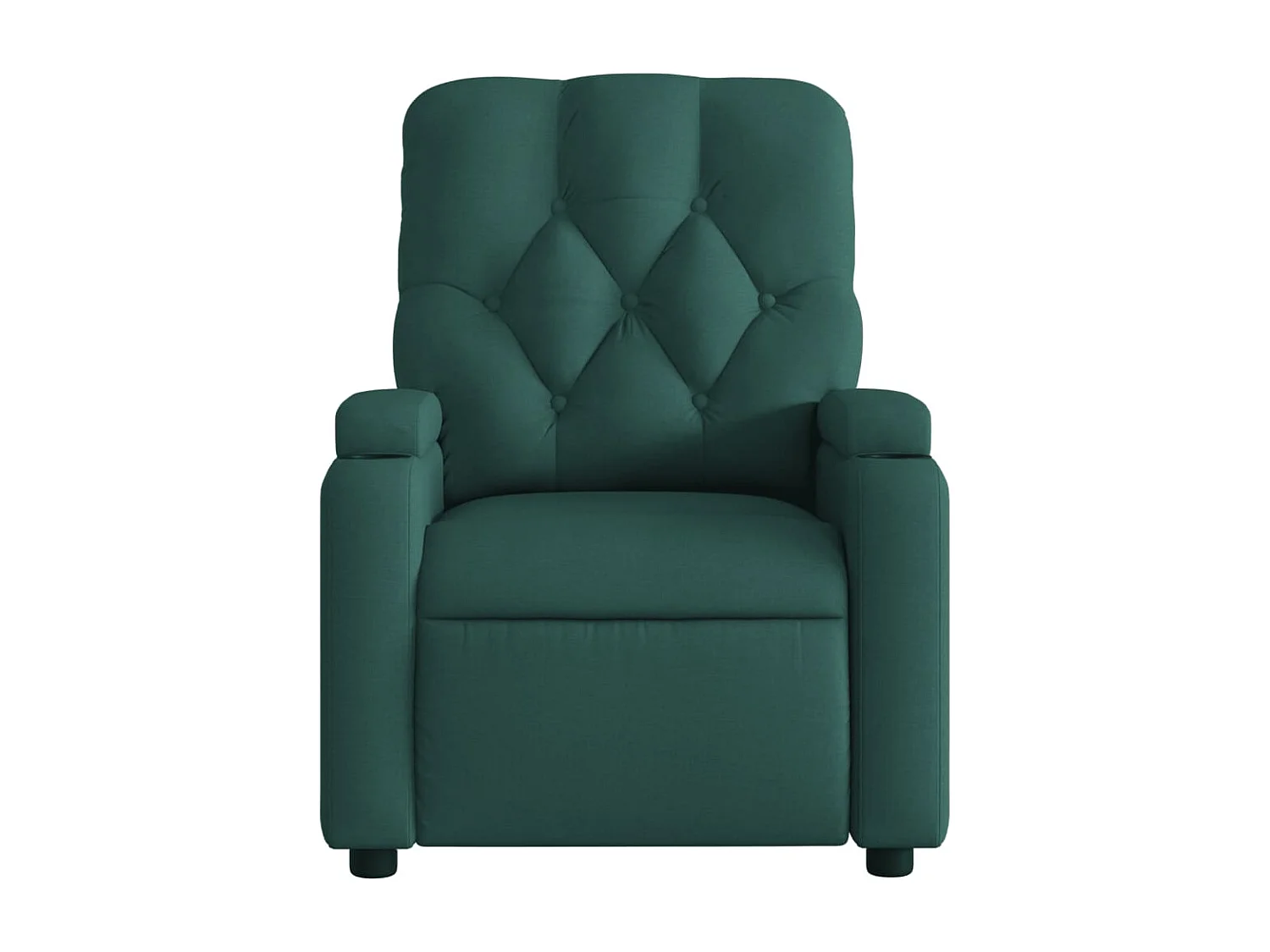 Fauteuil massant inclinable Vert foncé Tissu