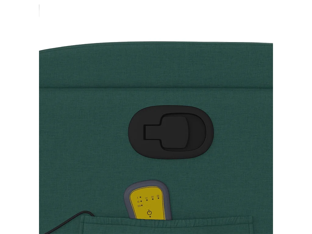 Fauteuil massant inclinable Vert foncé Tissu