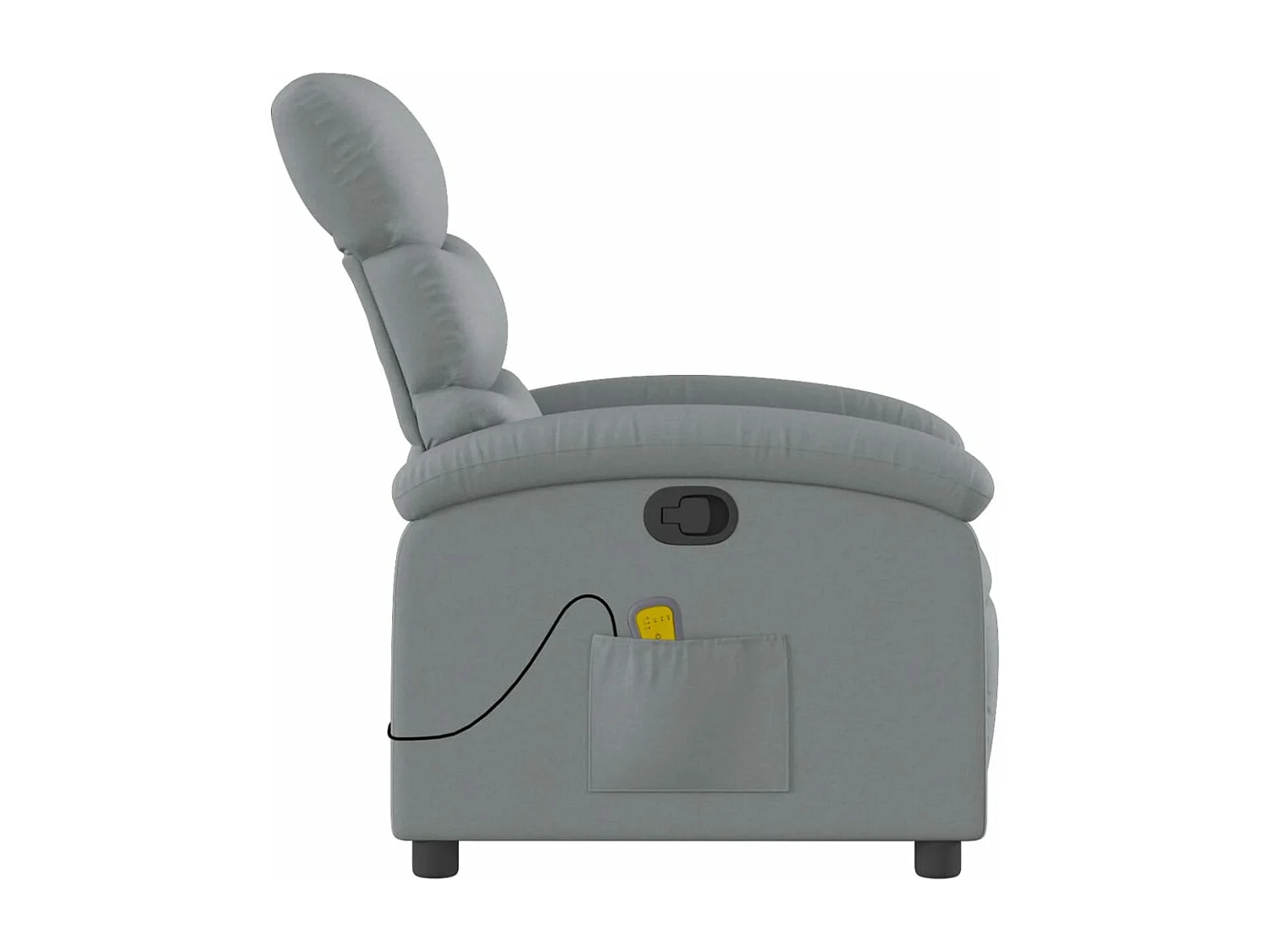 Fauteuil massant inclinable Gris clair Tissu