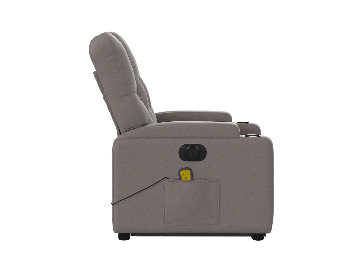 Fauteuil inclinable massant électrique Taupe Tissu