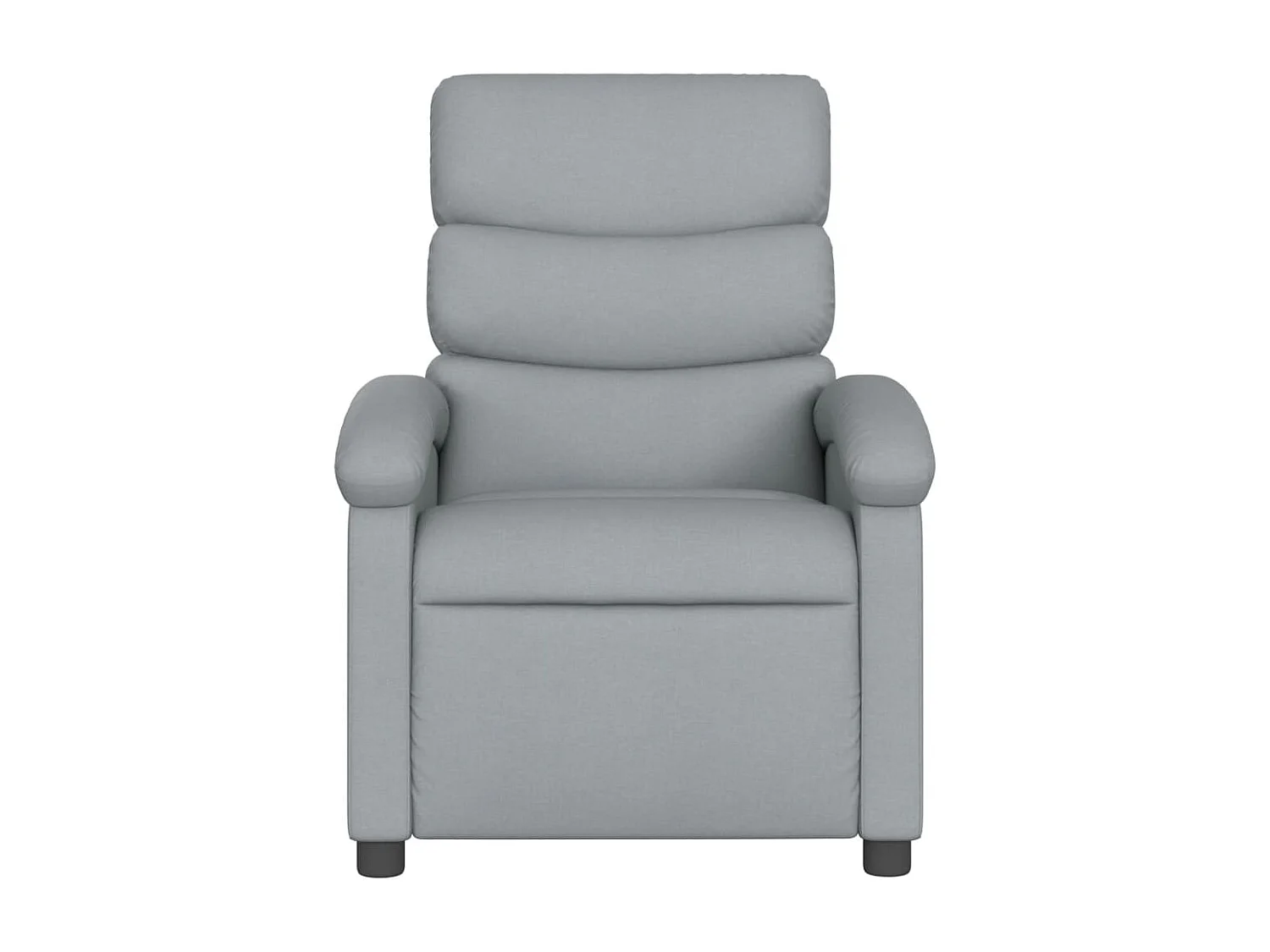 Fauteuil massant inclinable électrique gris clair tissu