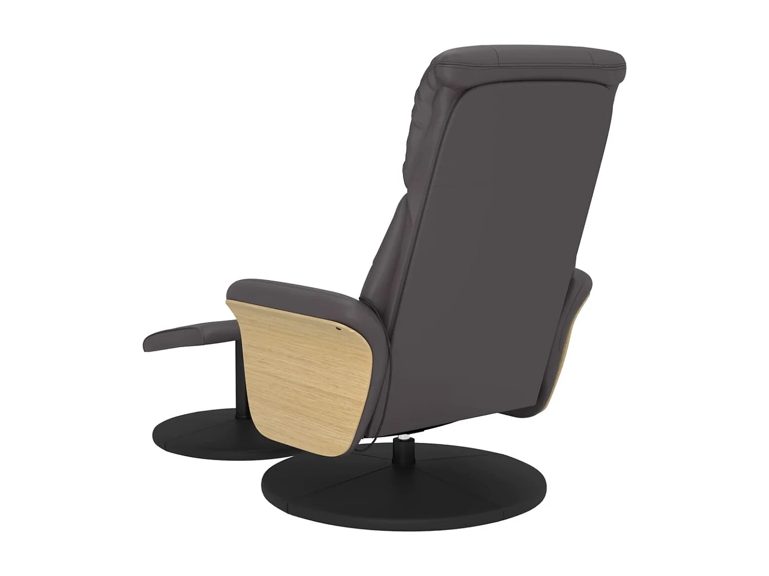 Cadeira massagens reclinável c/ apoio pés couro artif. cinzento