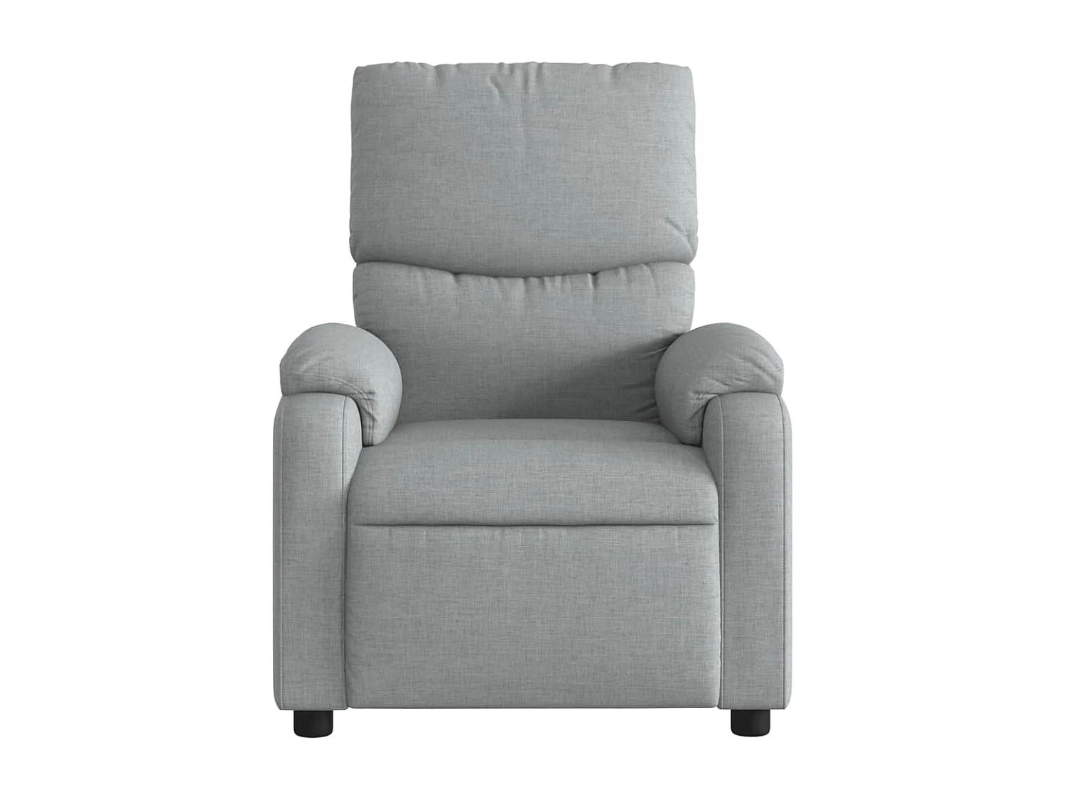 Fauteuil massant inclinable électrique gris clair tissu
